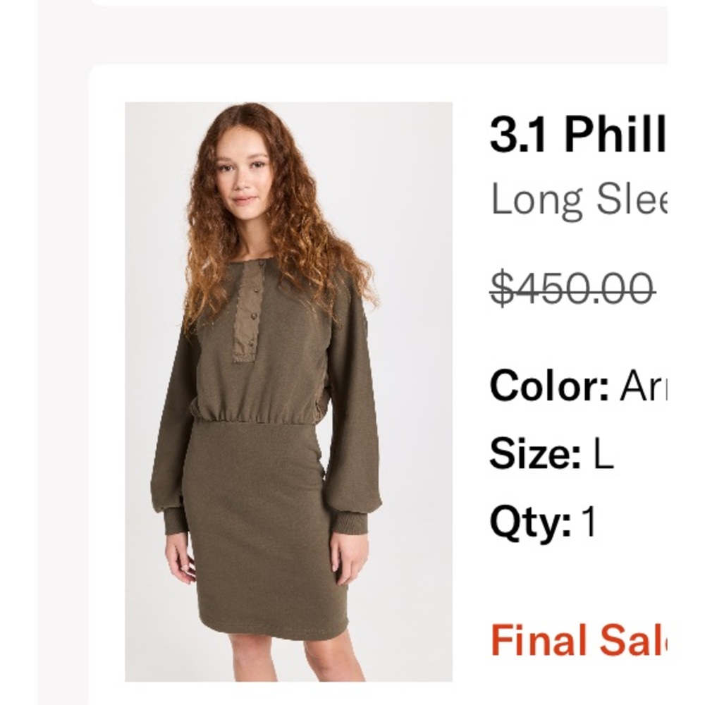 3.1 Phillip Lim Army Green Henley